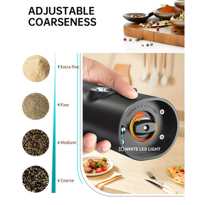 Electric Salt & Pepper Grinder Set - Battery Powered