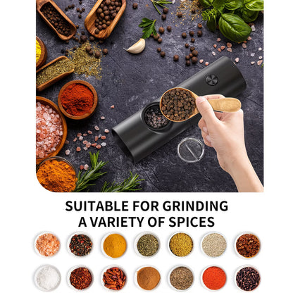 Electric Salt & Pepper Grinder Set - Battery Powered