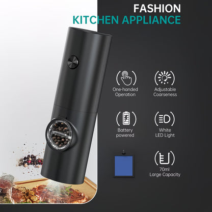 Electric Salt & Pepper Grinder Set - Battery Powered
