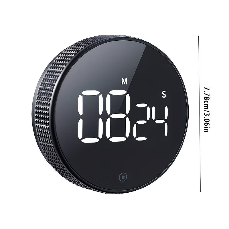 Sleek Magnetic Digital Kitchen Timer with LED Display & Alarm