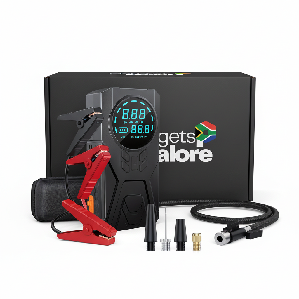 Tire Inflator Jump Starter with Clean Branded Box